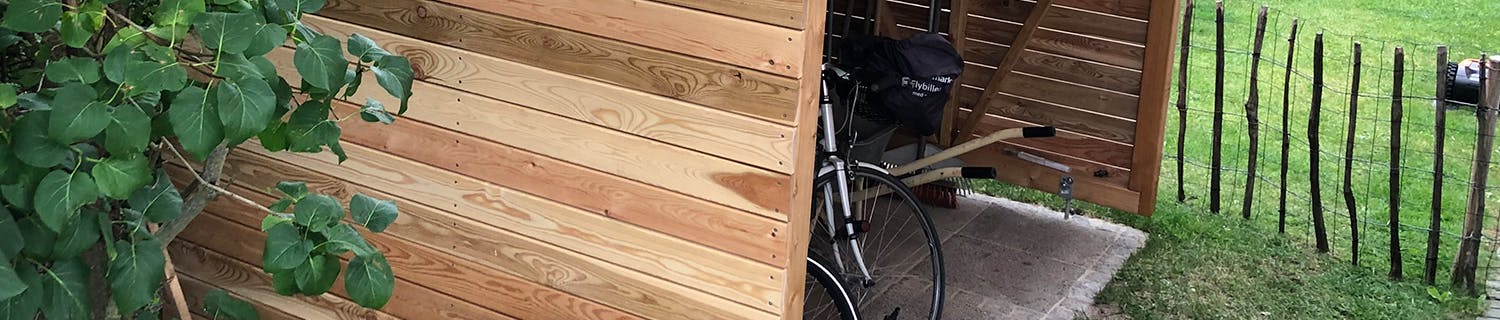 Cykelskur Klassisk skur med enkel konstruktion